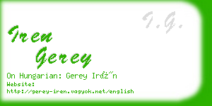 iren gerey business card